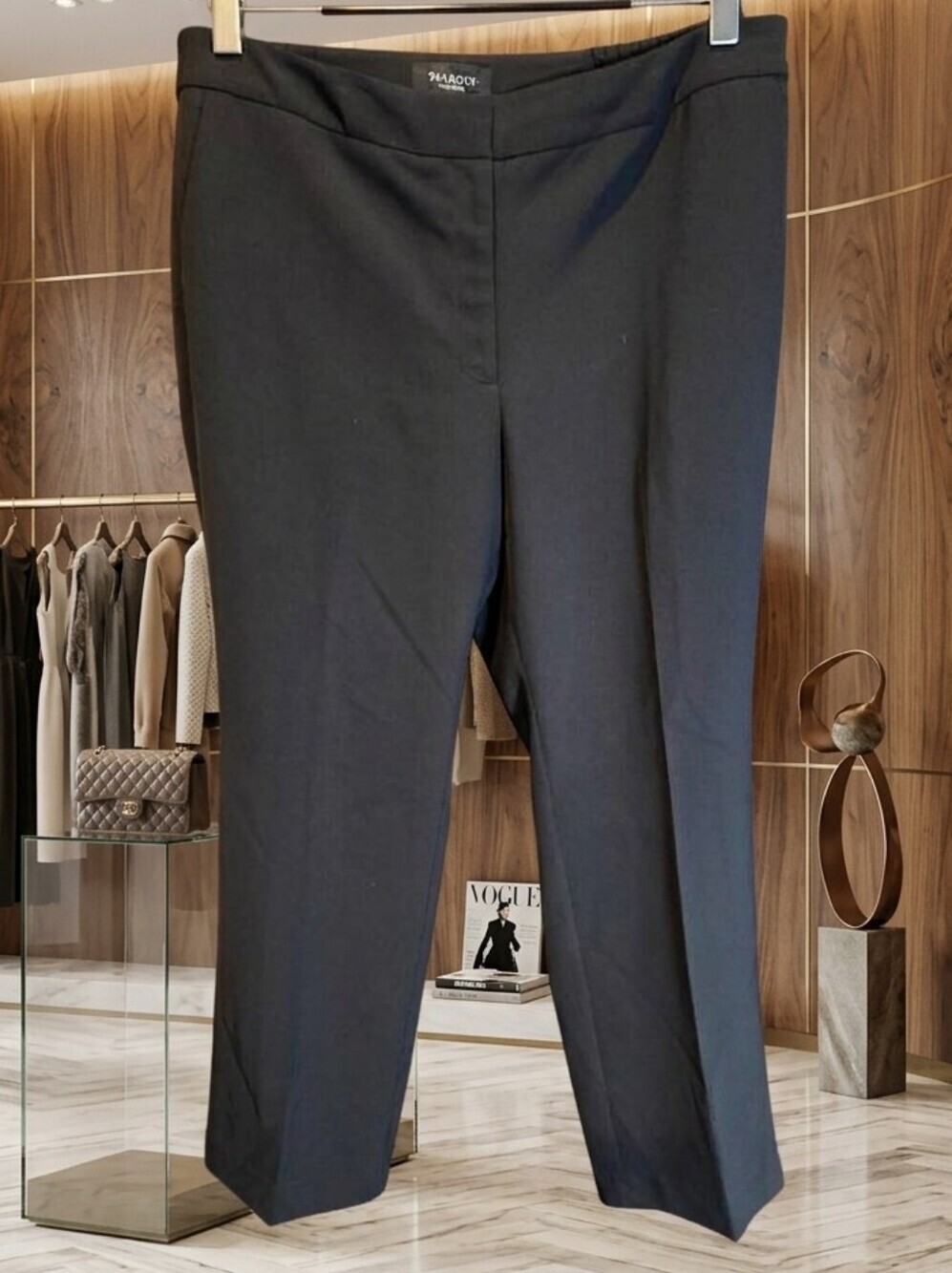 925 Talbots Plus Petite Black Tailored Cropped Trousers Ankle Pants 16WP